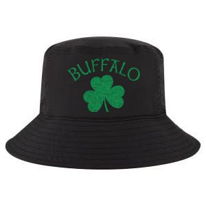 Buffalo Ny Irish Shamrock Distressed Green Print Meaningful Gift Cool Comfort Performance Bucket Hat