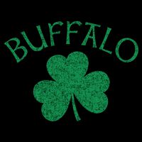 Buffalo Ny Irish Shamrock Distressed Green Print Meaningful Gift Cooling Performance Crew T-Shirt