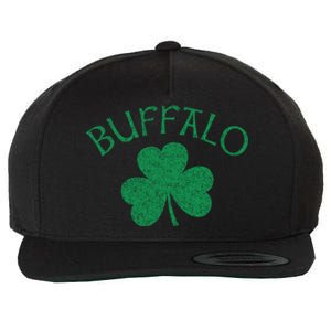 Buffalo Ny Irish Shamrock Distressed Green Print Meaningful Gift Wool Snapback Cap