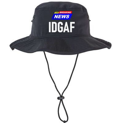 Breaking News I Dont Give A F Uck IDGAF Slang Sarcastic Hot Bucket Hat