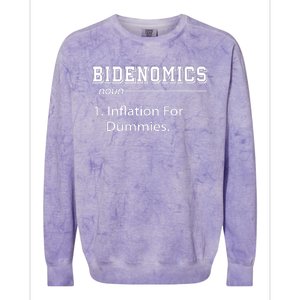 Bidenomics Noun Inflation For Dummies Funny Anti Joe Biden Colorblast Crewneck Sweatshirt