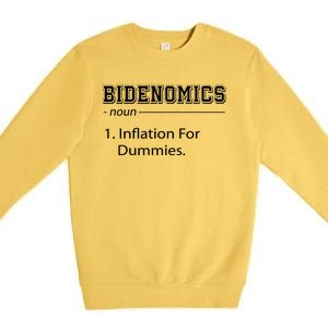 Bidenomics Noun Inflation For Dummies Funny Anti Joe Biden Premium Crewneck Sweatshirt