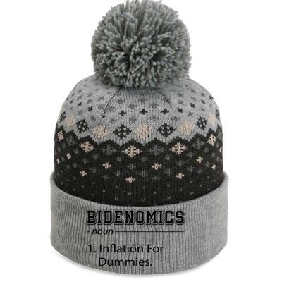 Bidenomics Noun Inflation For Dummies Funny Anti Joe Biden The Baniff Cuffed Pom Beanie