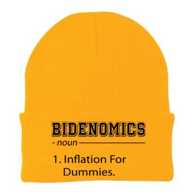 Bidenomics Noun Inflation For Dummies Funny Anti Joe Biden Knit Cap Winter Beanie