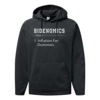 Bidenomics Noun Inflation For Dummies Funny Anti Joe Biden Performance Fleece Hoodie