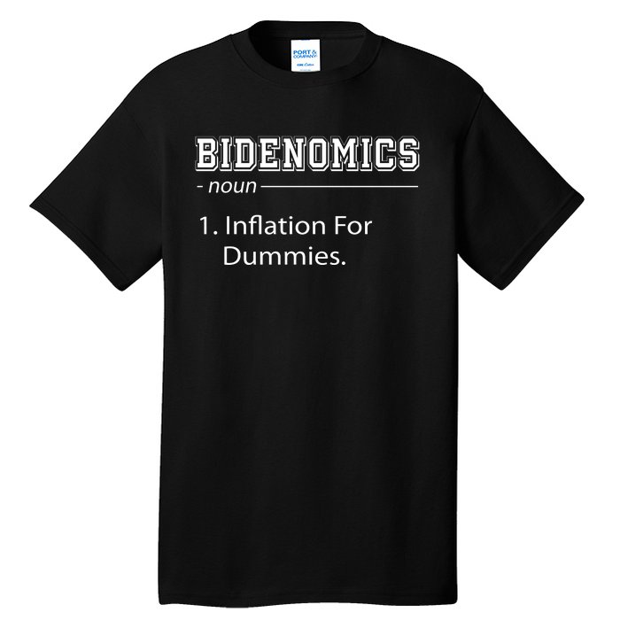 Bidenomics Noun Inflation For Dummies Funny Anti Joe Biden Tall T-Shirt