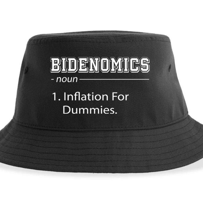 Bidenomics Noun Inflation For Dummies Funny Anti Joe Biden Sustainable Bucket Hat