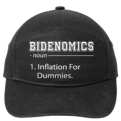 Bidenomics Noun Inflation For Dummies Funny Anti Joe Biden 7-Panel Snapback Hat