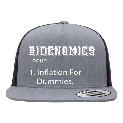 Bidenomics Noun Inflation For Dummies Funny Anti Joe Biden Flat Bill Trucker Hat