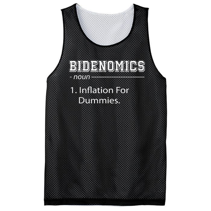 Bidenomics Noun Inflation For Dummies Funny Anti Joe Biden Mesh Reversible Basketball Jersey Tank