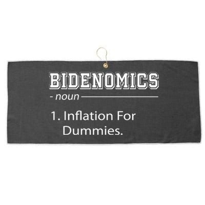 Bidenomics Noun Inflation For Dummies Funny Anti Joe Biden Large Microfiber Waffle Golf Towel