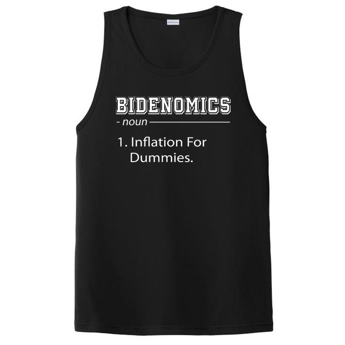 Bidenomics Noun Inflation For Dummies Funny Anti Joe Biden PosiCharge Competitor Tank