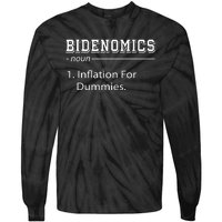 Bidenomics Noun Inflation For Dummies Funny Anti Joe Biden Tie-Dye Long Sleeve Shirt