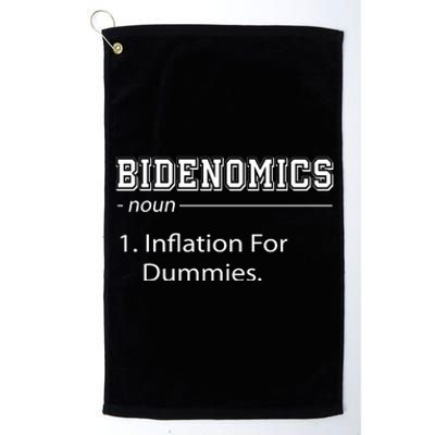 Bidenomics Noun Inflation For Dummies Funny Anti Joe Biden Platinum Collection Golf Towel