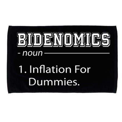 Bidenomics Noun Inflation For Dummies Funny Anti Joe Biden Microfiber Hand Towel