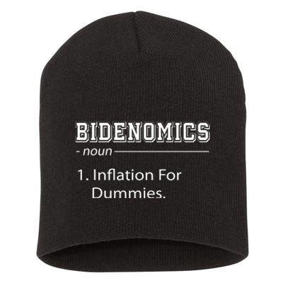 Bidenomics Noun Inflation For Dummies Funny Anti Joe Biden Short Acrylic Beanie