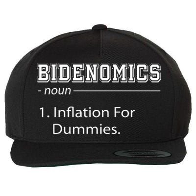 Bidenomics Noun Inflation For Dummies Funny Anti Joe Biden Wool Snapback Cap