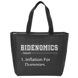 Bidenomics Noun Inflation For Dummies Funny Anti Joe Biden Zip Tote Bag