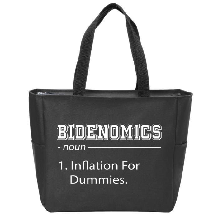 Bidenomics Noun Inflation For Dummies Funny Anti Joe Biden Zip Tote Bag