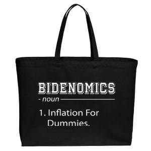 Bidenomics Noun Inflation For Dummies Funny Anti Joe Biden Cotton Canvas Jumbo Tote