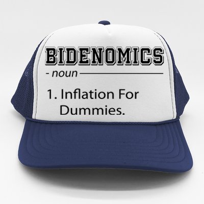 Bidenomics Noun Inflation For Dummies Funny Anti Joe Biden Trucker Hat