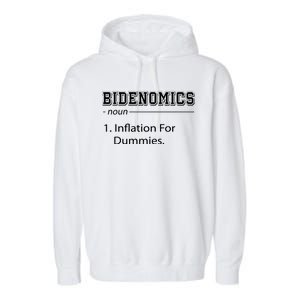 Bidenomics Noun Inflation For Dummies Funny Anti Joe Biden Garment-Dyed Fleece Hoodie