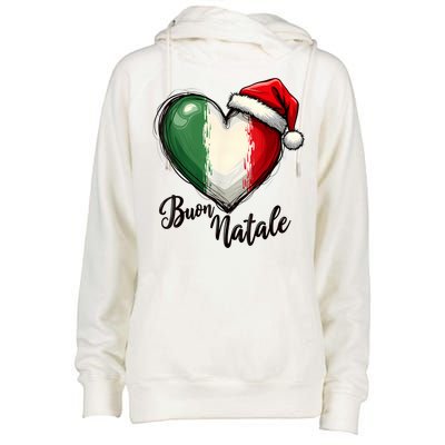 Buon Natale Italian Family Christmas Italy Pride Womens Funnel Neck Pullover Hood