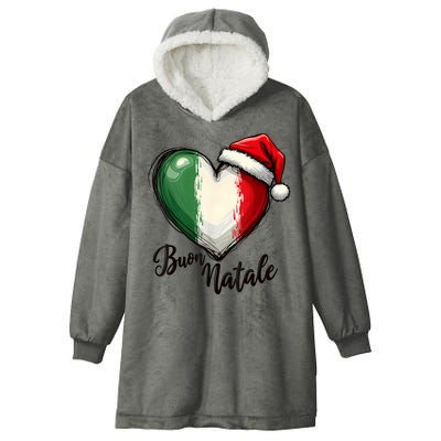 Buon Natale Italian Family Christmas Italy Pride Hooded Wearable Blanket