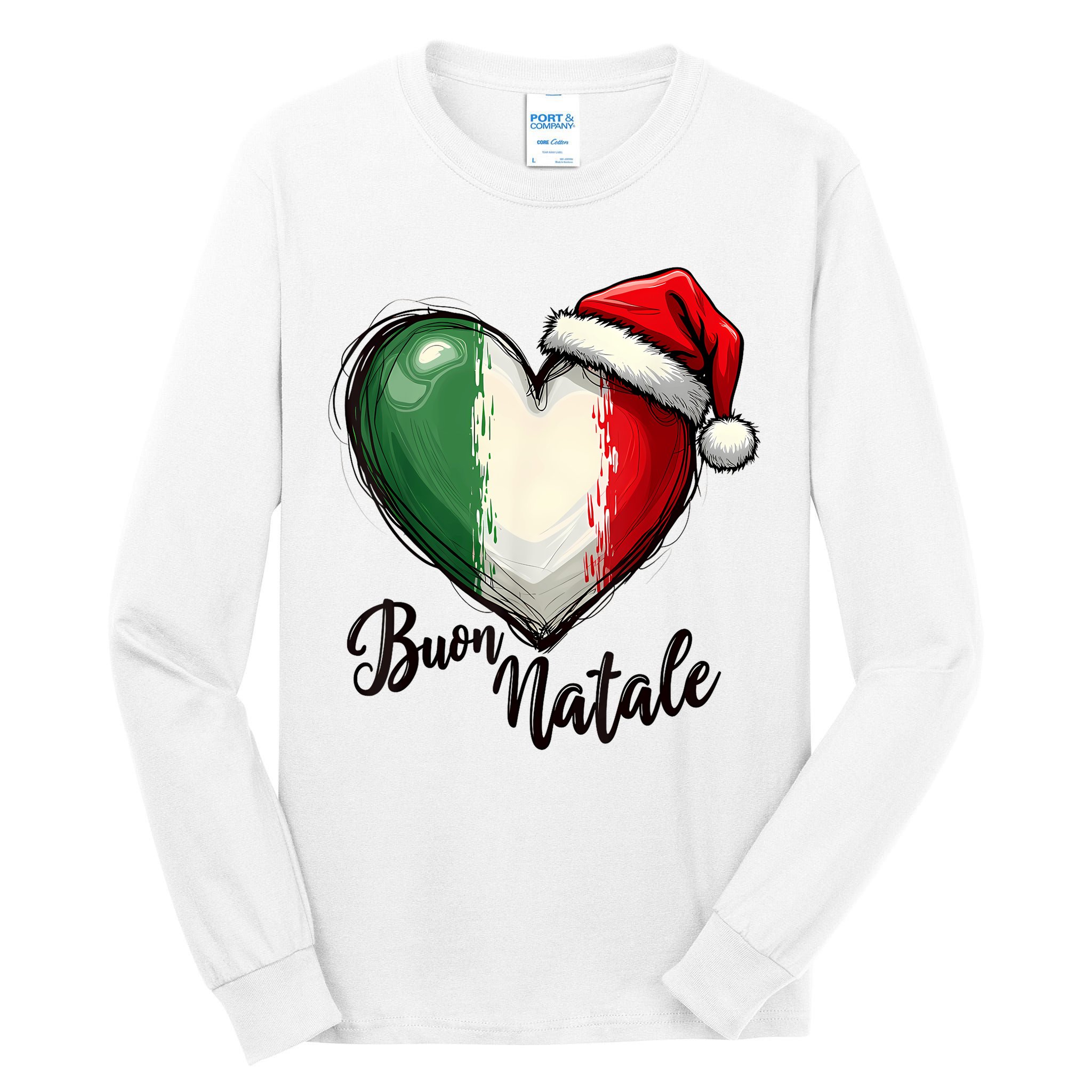 Buon Natale Italian Family Christmas Italy Pride Tall Long Sleeve T-Shirt