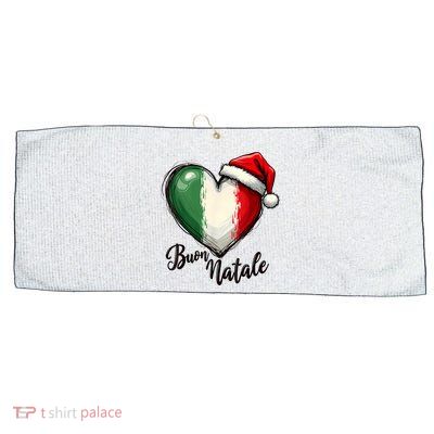 Buon Natale Italian Family Christmas Italy Pride Large Microfiber Waffle Golf Towel