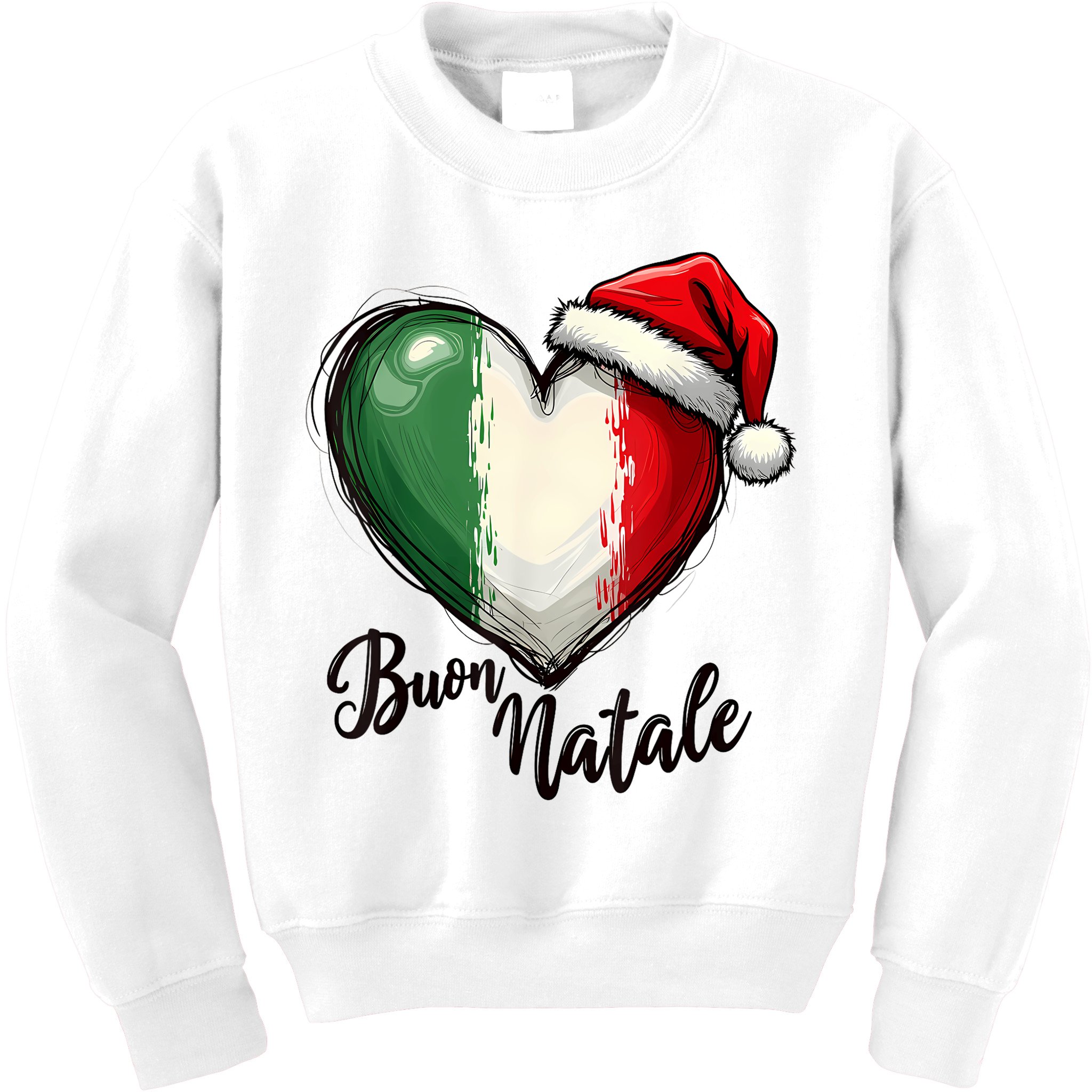 Buon Natale Italian Family Christmas Italy Pride Kids Sweatshirt
