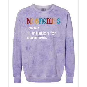 Bidenomics Noun Inflation For Dummies Funny Joe Biden Political Colorblast Crewneck Sweatshirt