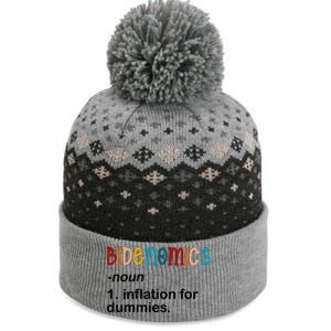 Bidenomics Noun Inflation For Dummies Funny Joe Biden Political The Baniff Cuffed Pom Beanie