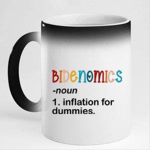 Bidenomics Noun Inflation For Dummies Funny Joe Biden Political 11oz Black Color Changing Mug