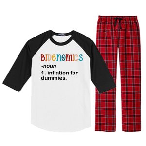 Bidenomics Noun Inflation For Dummies Funny Joe Biden Political Raglan Sleeve Pajama Set