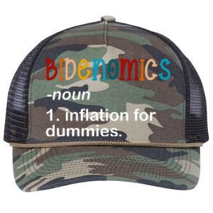 Bidenomics Noun Inflation For Dummies Funny Joe Biden Political Retro Rope Trucker Hat Cap