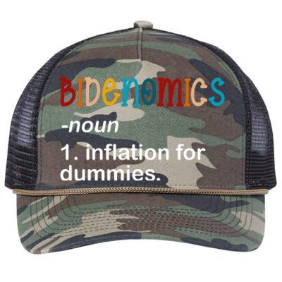 Bidenomics Noun Inflation For Dummies Funny Joe Biden Political Retro Rope Trucker Hat Cap