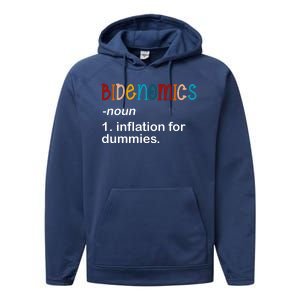 Bidenomics Noun Inflation For Dummies Funny Joe Biden Political Performance Fleece Hoodie