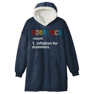 Bidenomics Noun Inflation For Dummies Funny Joe Biden Political Hooded Wearable Blanket