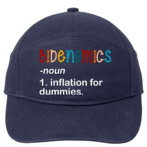 Bidenomics Noun Inflation For Dummies Funny Joe Biden Political 7-Panel Snapback Hat