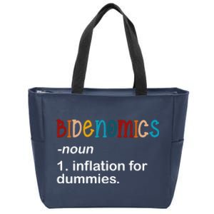 Bidenomics Noun Inflation For Dummies Funny Joe Biden Political Zip Tote Bag