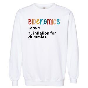 Bidenomics Noun Inflation For Dummies Funny Joe Biden Political Garment-Dyed Sweatshirt