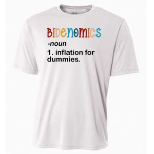 Bidenomics Noun Inflation For Dummies Funny Joe Biden Political Cooling Performance Crew T-Shirt