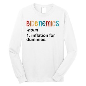 Bidenomics Noun Inflation For Dummies Funny Joe Biden Political Long Sleeve Shirt