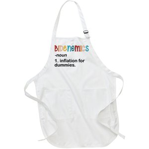 Bidenomics Noun Inflation For Dummies Funny Joe Biden Political Full-Length Apron With Pockets