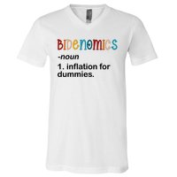 Bidenomics Noun Inflation For Dummies Funny Joe Biden Political V-Neck T-Shirt