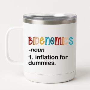 Bidenomics Noun Inflation For Dummies Funny Joe Biden Political 12 oz Stainless Steel Tumbler Cup