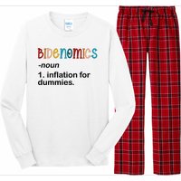 Bidenomics Noun Inflation For Dummies Funny Joe Biden Political Long Sleeve Pajama Set