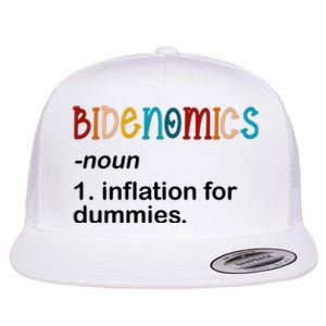 Bidenomics Noun Inflation For Dummies Funny Joe Biden Political Flat Bill Trucker Hat