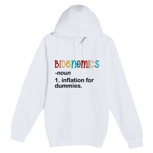 Bidenomics Noun Inflation For Dummies Funny Joe Biden Political Premium Pullover Hoodie